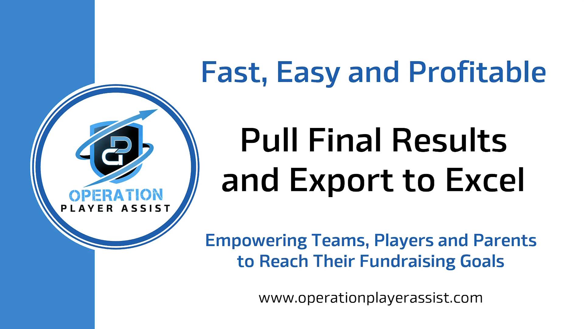 Player Fund Raising Report
